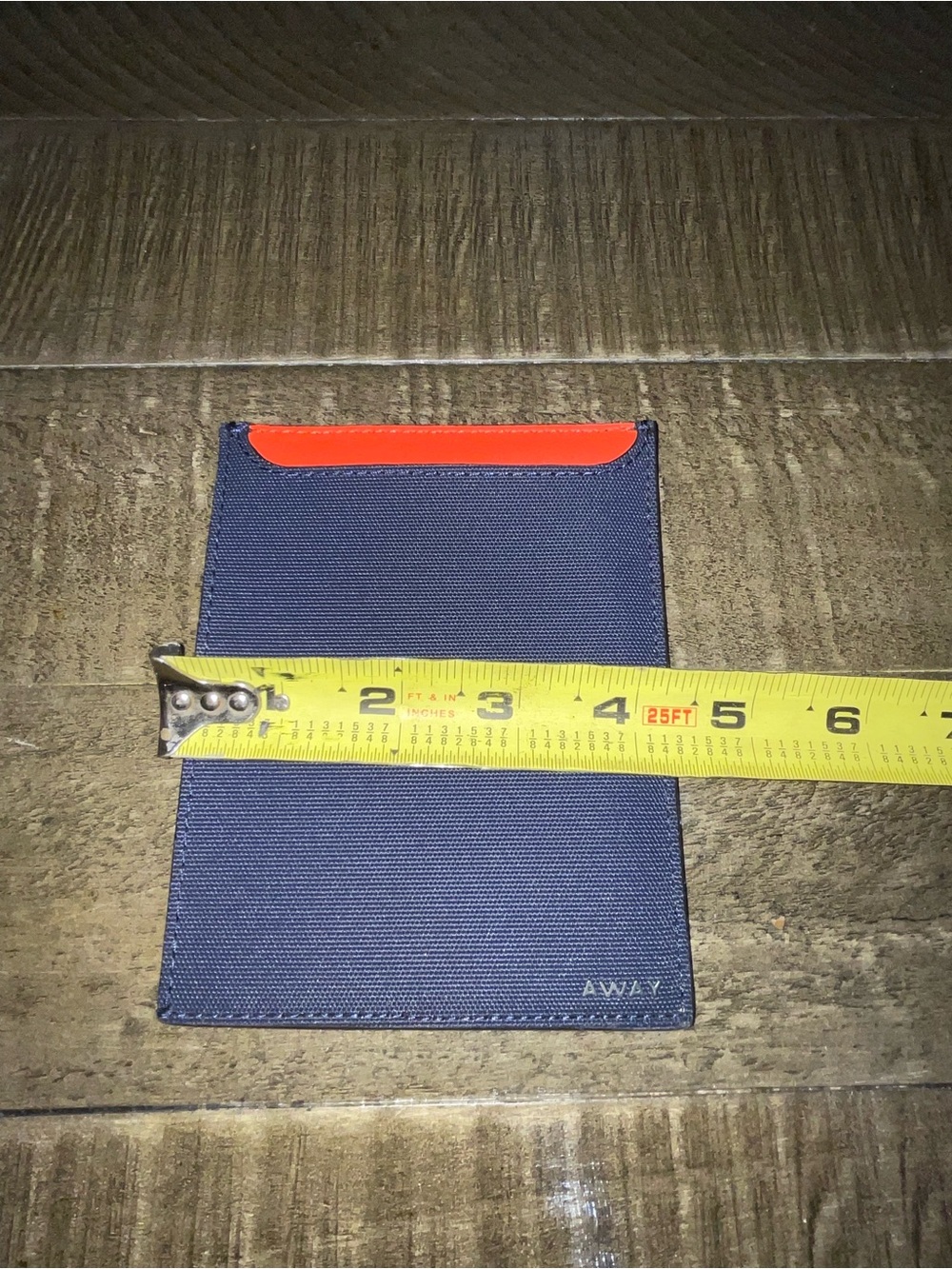 Away Navy Passport Card Sleeve with Orange Top Slot - Picture 5 of 5
